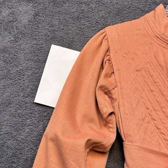 Vintage Unique Rose Corduroy Tunic With Nehru Collar & Quilted Bodice - Picture 4 of 16